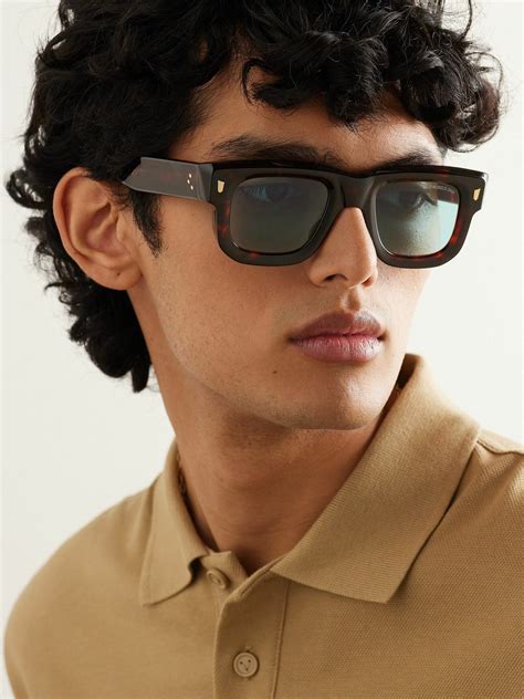 Tortoise Shell Acetate Frame Sunglasses .